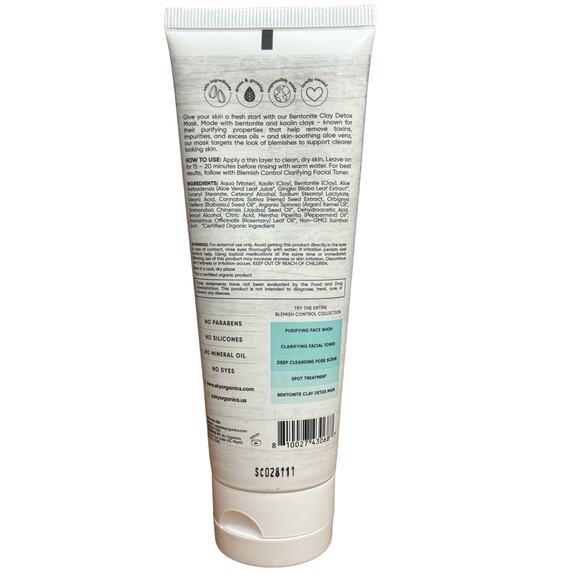 Sky Organics Blemish Control Bentonite Clay 4oz Detox Mask - Picture 2 of 2